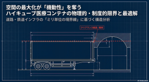 【インフラの壁】なぜハイキューブ医療コンテナは国内で走れないのか？道路・鉄道輸送の限界に迫る