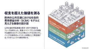 収支を超えた価値を測る：欧州の公共交通CBA評価モデル