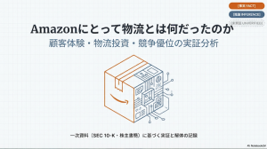 【T9】Amazonにとって物流とは何だったのか 顧客体験・物流投資・競争優位の実証分析