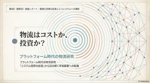 【T8】物流はコストか投資か プラットフォーム時代の物流研究