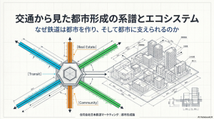 【13】交通から見た都市形成の系譜とエコシステム ― なぜ鉄道は都市を作り、そして都市に支えられるのか